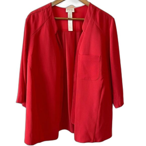 Chico’s 3 Open-Front Cardigan Blazer Artsy Entrepreneur Career Capsule Wardrobe - Picture 1 of 10